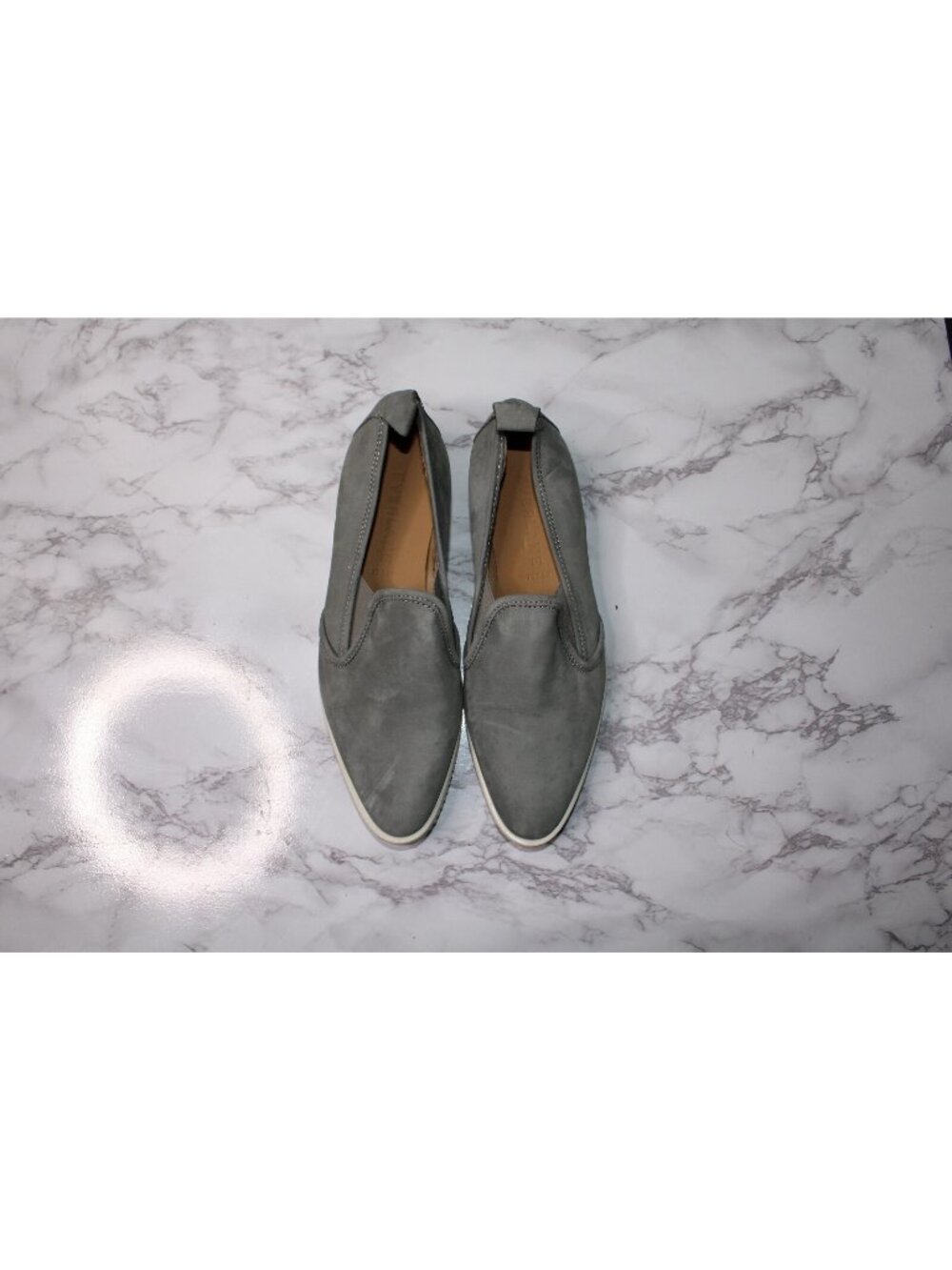 Everlane Womens The Leather Sneaker Grey Suede Sz 9